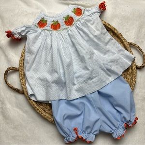 6m Three Sisters Smocked Pumpkin Set